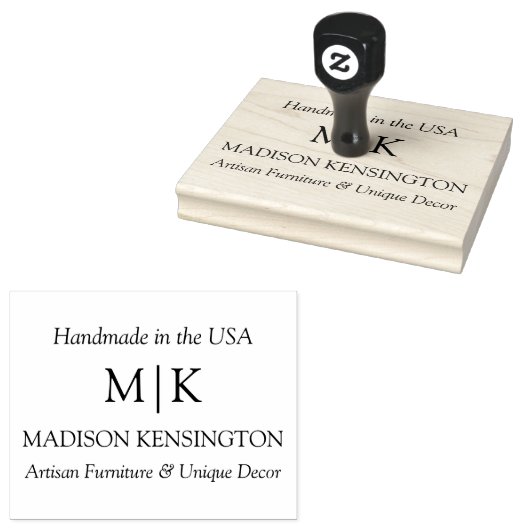 モノグラムまたはロゴの追加ビジネス手作り ラバースタンプ (押印)