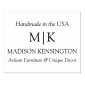 モノグラムまたはロゴの追加ビジネス手作り ラバースタンプ (インプリント)