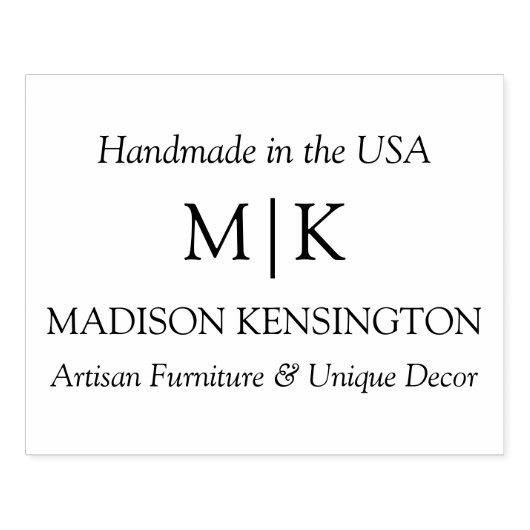 モノグラムまたはロゴの追加ビジネス手作り ラバースタンプ (インプリント)