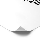 モノグラムまたはロゴの追加ビジネス時間QRコード ポスター (角)