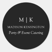 モノグラムまたはロゴの追加ビジネス製品ラベル ラウンドシール (正面)