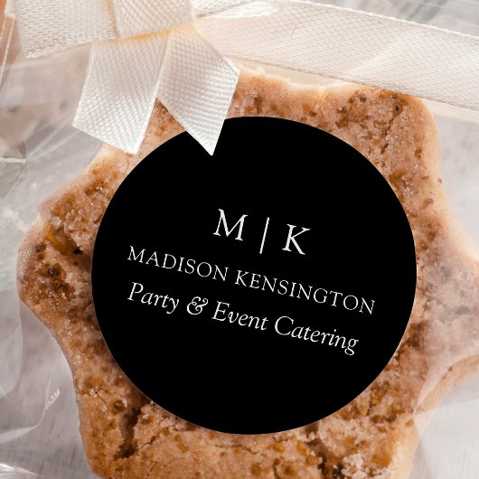 モノグラムまたはロゴの追加ビジネス製品ラベル ラウンドシール