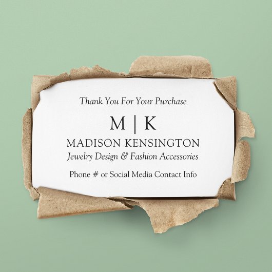 モノグラムまたはロゴの追加ビジネス郵送カードの挿入 名刺