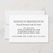 モノグラムまたはロゴの追加ビジネス2写真QRコード カード (裏面)