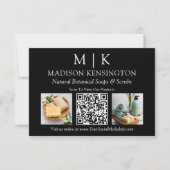 モノグラムまたはロゴの追加ビジネス2写真QRコード カード (正面)