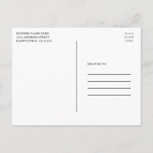 モノグラムまたはロゴの追加ビジネス3枚の写真 ポストカード (裏面)