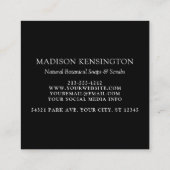 モノグラムまたはロゴの追加ビジネスQRコード2写真 スクエア名刺 (裏面)