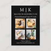 モノグラムまたはロゴの追加ビジネスQRコード4写真 エンクロージャーカード (正面)