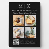 モノグラムまたはロゴの追加ビジネスQRコード4写真 フォトプラーク (正面)