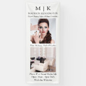 モノグラムまたはロゴの追加2フォトビジネス 横断幕 (縦)