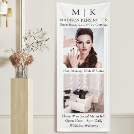 モノグラムまたはロゴの追加2フォトビジネス 横断幕