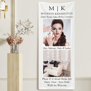 モノグラムまたはロゴの追加2フォトビジネス 横断幕