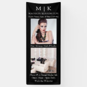 モノグラムまたはロゴの追加2 Photo Business Black 横断幕 (縦)