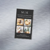 モノグラムまたはロゴの追加4枚の写真 マグネット名刺 (インサイチュ)