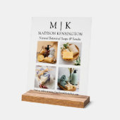 モノグラムまたはロゴを追加ビジネス製品の写真澄ん アクリルサイン (傾斜)