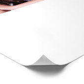 モノグラムまたはロゴビジネスの追加QRコードの写真 ポスター (角)