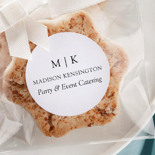 モノグラムまたはロゴビジネス製品ラベルの追加 ラウンドシール