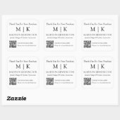 モノグラムまたはロゴビジネスQRコードの追加 スクエアシール (シート)