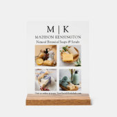 モノグラムまたはロゴフォトビジネス製品の追加 アクリルサイン (正面)