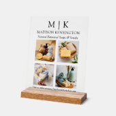 モノグラムまたはロゴフォトビジネス製品の追加 アクリルサイン (傾斜)