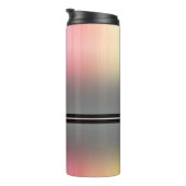 モノグラムまたは名前、グラデーションピンクとグレー タンブラー (回転右)