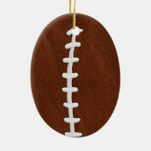 モノグラムまたは数フットボールのオーナメント、あなたの色 セラミックオーナメント (裏面)