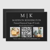 モノグラムまたは追加ロゴビジネスフォトQRコードマグネット (正面/裏面)