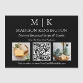 モノグラムまたは追加ロゴビジネスフォトQRコードマグネット (正面)