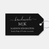 モノグラムまたは追加ロゴ手作りビジネス製品 ギフトタグ (正面(横))