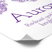 モノグラムもつれたアートオーロラの名前の意味 ポスター (角)