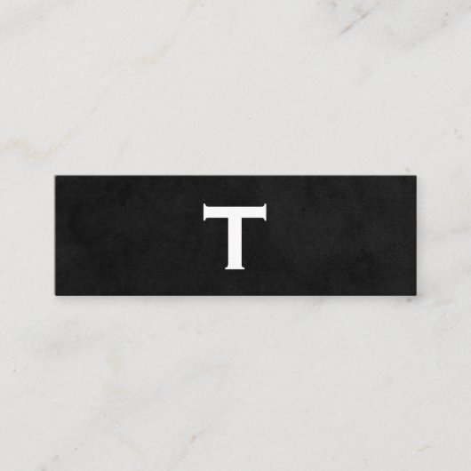 モノグラムを使用したスクリプトタイプ スキニー名刺 (正面)