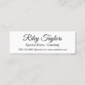 モノグラムを使用したスクリプトタイプ スキニー名刺 (裏面)