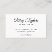 モノグラムを使用したスクリプトタイプ 名刺 (裏面)