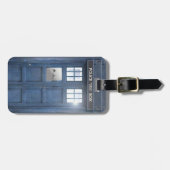 モノグラムを持つおもしろいな警察箱の旅行者 ラゲッジタグ (正面横)