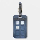 モノグラムを持つおもしろいな警察箱の旅行者 ラゲッジタグ (裏面縦)