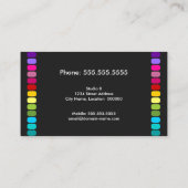 モノグラムを持つカラフルなメーキャップアーティスト 名刺 (裏面)