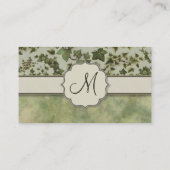 モノグラムを持つフィレンツェの水彩画のキヅタ 名刺 (裏面)