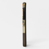 モノグラムを持つブラウンの金ゴールドの黄色バラ Case-Mate iPhoneケース (裏面/左)