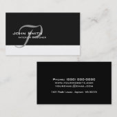 モノグラムを持つ名刺のエレガントなプロフェッショナル 名刺 (正面/裏面)