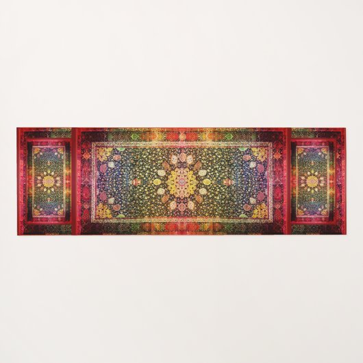 モノグラムを持つ（または持たない）アルダビル模様 ヨガマット (裏面(横))