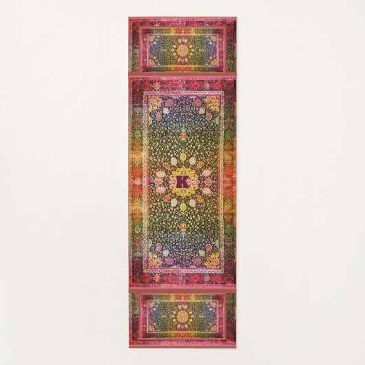 モノグラムを持つ（または持たない）アルダビル模様 ヨガマット (正面)