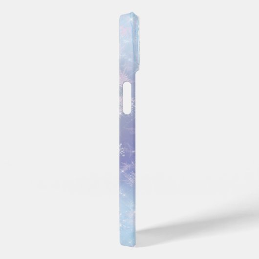 モノグラムアイシクルススノーフレークスブルーパープルトレンディー Case-Mate iPhoneケース (裏面 / 右)