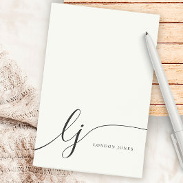 モノグラムアイボリーホワイトミニマモダンリストフェミニン ポストイット