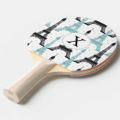 モノグラムアクアシックエッフェルタワーパターン 卓球ラケット (正面アングル)