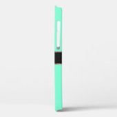 モノグラムアクアマリン色の背景 Case-Mate iPhoneケース (裏面 / 左)