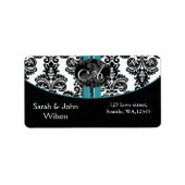 モノグラムアクア差出人住所ラベル ラベル (正面)