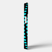 モノグラムアクア水玉模様パターン Case-Mate iPhoneケース (裏面 / 右)