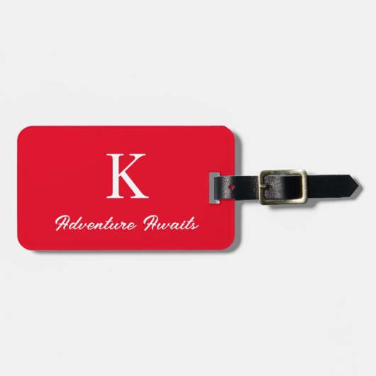 モノグラムアドベンチャーアワイタイポグラフィ旅行ギフト ラゲッジタグ (正面横)