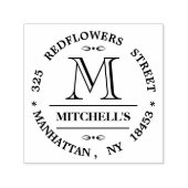 モノグラムアドレスのウェディングスタンプ セルフインキングスタンプ (デザイン)