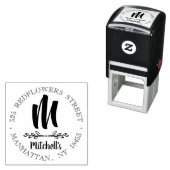 モノグラムアドレスのウェディングスタンプ セルフインキングスタンプ (インサイチュ)